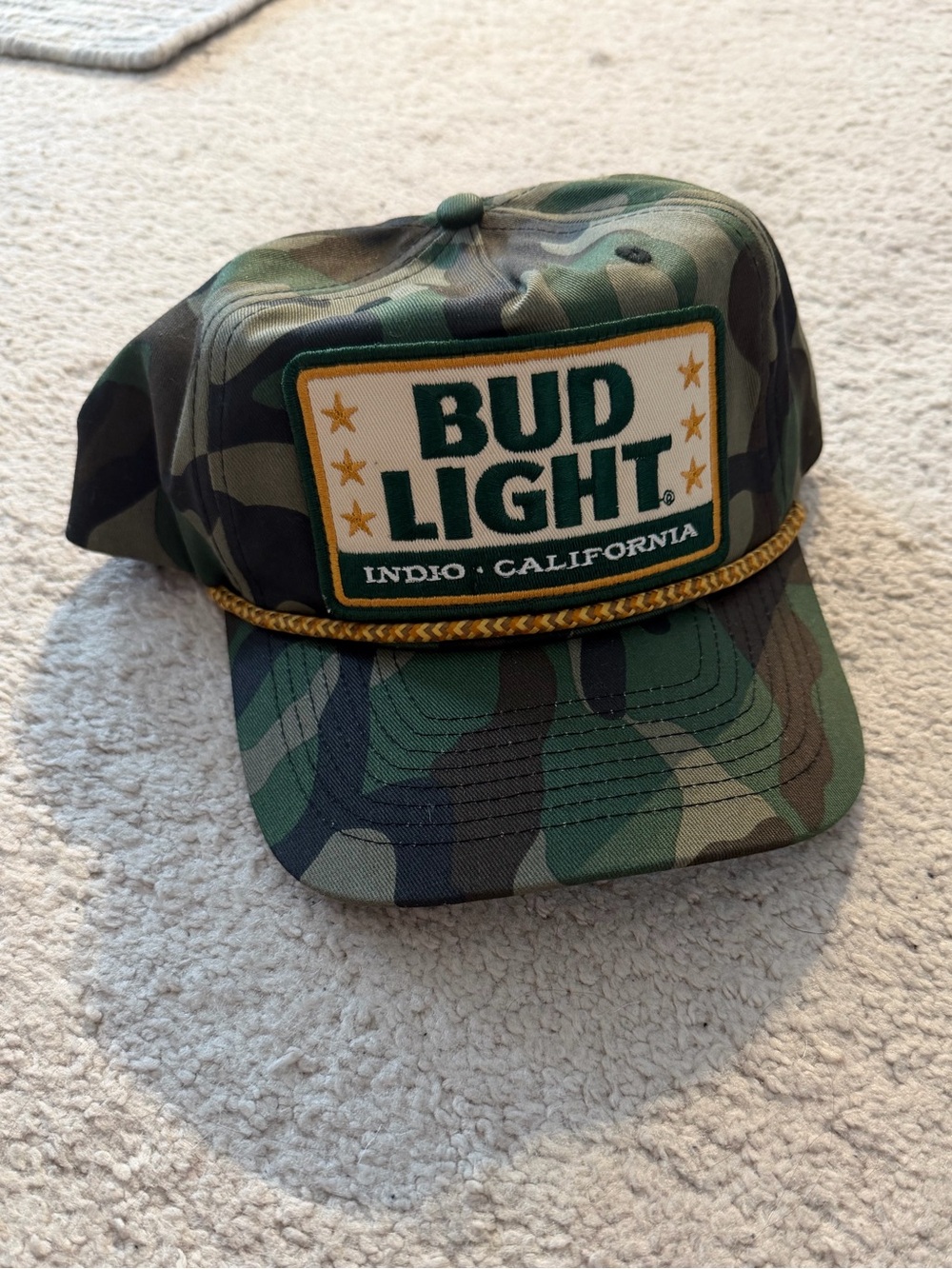 Bud Light Camo Trucker Hat - Green Camouflage